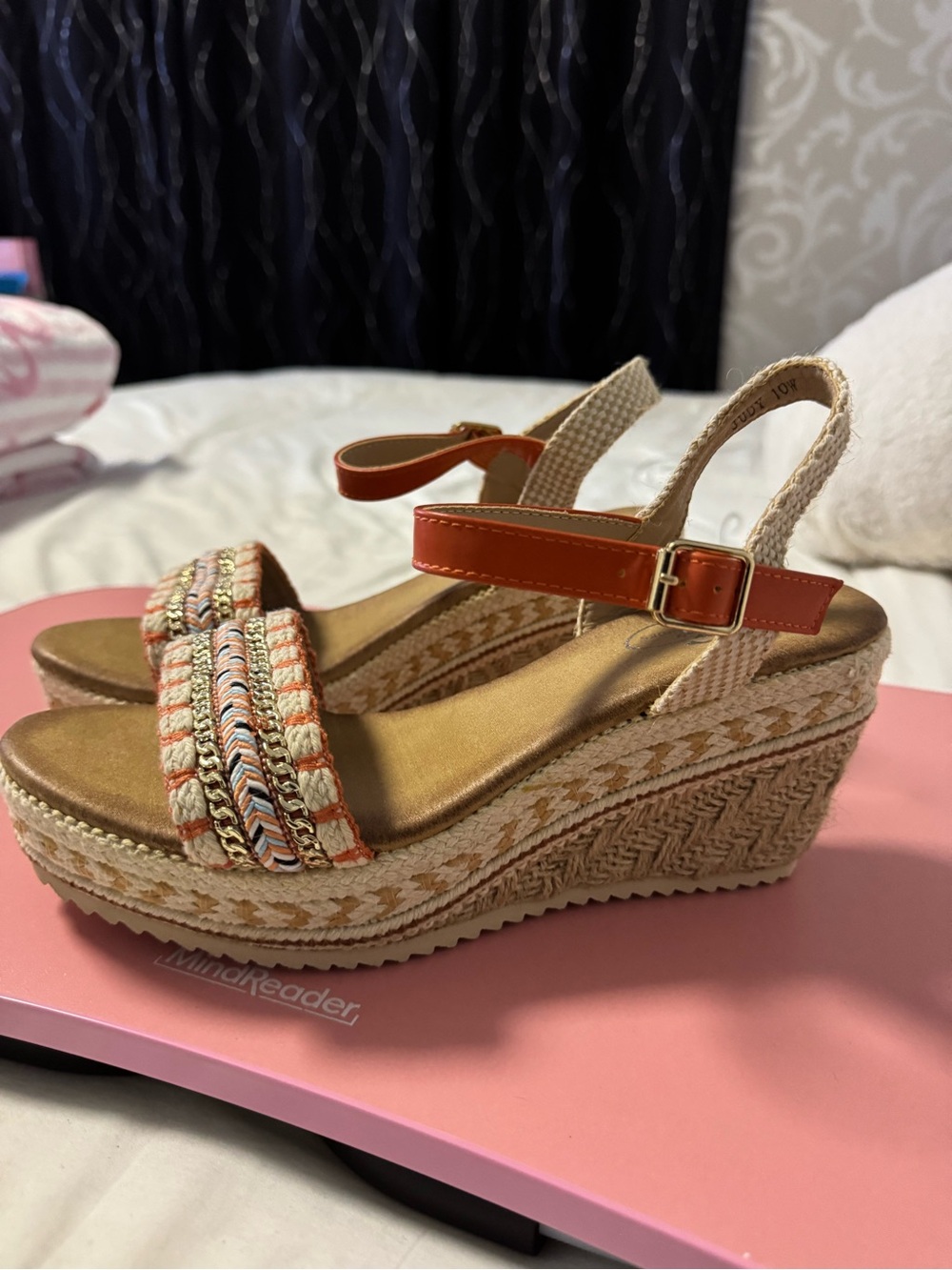 Woven Espadrille Wedge Sandals